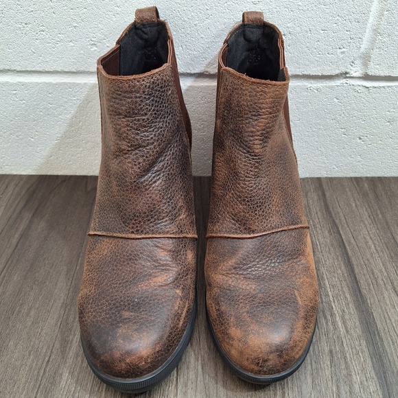 Sorel Arctic Wedge II Chelsea Boots Women's Size 9 Brown Leather Waterproof - Picture 3 of 8